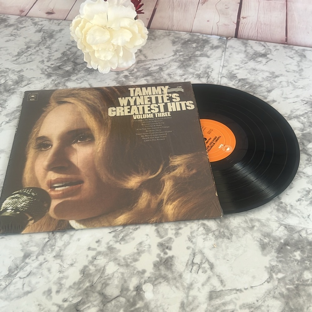 1970’s TAMMY WYNETTE’S GREATEST HITS VOL 1&2 vinyl record disc OLDIES 70’s